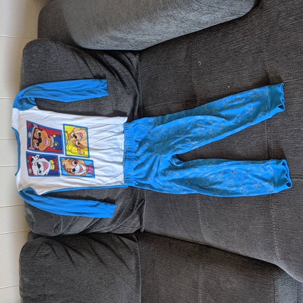 Nickelodeon Paw Patrol PJ Set, Size 7 Snug Fit, Blue and White
